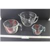 Image 1 : Anchor Hocking Measuring 2L Cup - (2) Pyrex Measuring Cups 1& 4 Cup