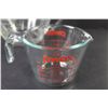 Image 2 : Anchor Hocking Measuring 2L Cup - (2) Pyrex Measuring Cups 1& 4 Cup
