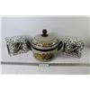 Image 1 : Metal Enameled Pot w/Lid - Kent Pottery Cups (NIB)