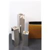 Image 2 : (3) Tealight Candleholders, Pair of Single Flower Vases, Large Rectangle Brown Vase