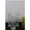 Image 2 : (3) Glass Vases, (1) Green Vase, (1) Reuseable Shopping Bag