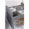 Image 5 : Harley Davidson Pre-Lux Oil Can Pint Glass Crate Set - NIB