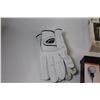 Image 2 : Golf Lot: Gloves, (24) Golf Balls (NIB), Digital Golf Score Counter (As Is), Bristle Tees