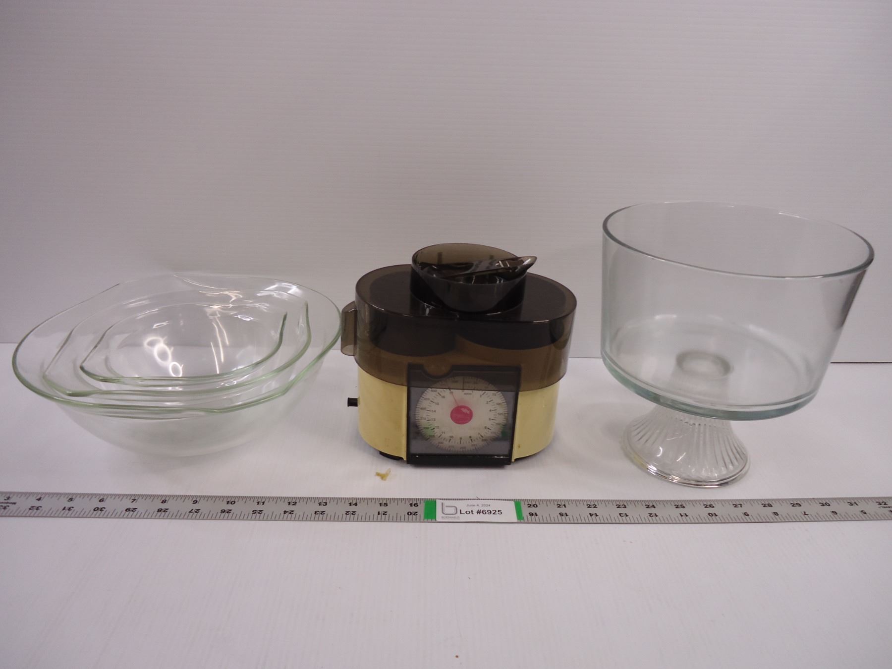 Weight Watchers Exchange System Food Scale,(3) Clear Pyrex Bowls and ...