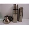 Image 2 : (2) Thermos, Travel Mug,(2) Water Bottles, Measuring Cups and Spoons and misc.