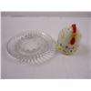 Image 6 : (2) Yard Decor(frogs),(2) Planters, Barometer, Ashtray, Nut Bowl and Timer