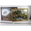 Image 1 : (2) Framed Needle Point Pictures (21" x 16") - (21" x 17 1/2")