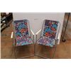 Image 1 : (2) Vintage Cloth Lawn Chairs