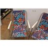 Image 3 : (2) Vintage Cloth Lawn Chairs