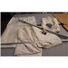 Image 1 : (4) Off White Curtain Panels (82" long - w/curtain rods) - Lady Bug Tie Backs