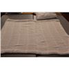 Image 5 : Blanket (130" x 86") - Throw Blanket (60" x 24") - (3) Table Cloths - Garment Bag