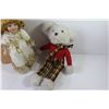 Image 2 : Avon Porcelain Doll - Teddy Bear - Stuffed Animal
