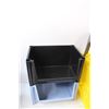 Image 2 : (2) Stacking Storage Bins, Milk Crate & Small Step Stool