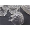 Image 4 : Clear Glass Punch Bowl & 12 Glass Cups/Mugs w/ 2 Serving Spoons(Plastic)