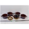 Image 1 : (4) Whitefish Pottery Bowls, (1) French Onion Soup Bowl & Lids