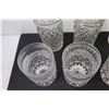 Image 2 : (12) Artisan Clear Glass Cups (Assorted Sizes)