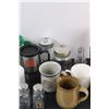 Image 3 : Lot of: Travel Mugs, Mugs, Cups, Salt & Pepper Shakers, Misc.