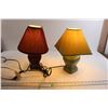 Image 1 : Burgundy and Green Lamps