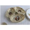 Image 2 : (5) Teacups, Serving Plate, Divided Tray