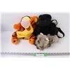 Image 1 : (3) Lot of 2 Stuffy Backpacks (Tigger & Black Bear) & Terrier Stuffy