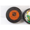 Image 4 : (3) Hockey Puck: NHL; ESSO Tiger; & TNMT Raphael
