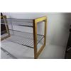 Image 2 : Wood & Metal Shoe Rack (29 1/2"w x 12 1/2"d x 16"h - one corner damaged)
