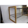 Image 3 : Wood & Metal Shoe Rack (29 1/2"w x 12 1/2"d x 16"h - one corner damaged)