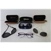 Image 1 : (3) Pair of Sunglasses - (3) Cases - (1) Pair of Glasses