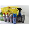 Image 4 : Plastic Crate - Butane Gas - Cleaning Products - WD-40 - Henry Blue Skin - Some Partial Containers (