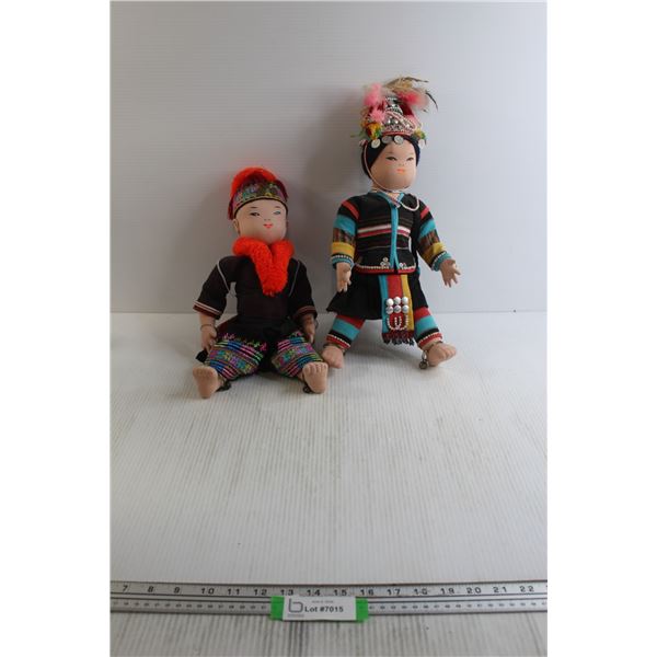 (2) Asian Stuffed Dolls