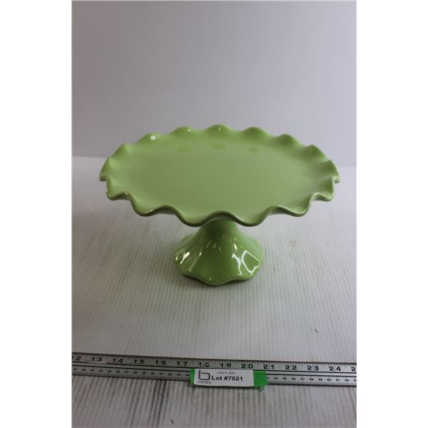 Green Pedestal Plate
