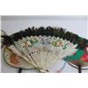 Image 5 : (4) Asian-Inspired Fans - (1) Fan has Broken Piece