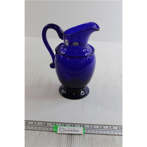Cobalt Blue Glass Pitcher