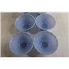 Image 2 : (9) Pyrex Blue Delphite Pie Crust Footed Custard Dishes