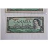 Image 2 : (3) 1954 Canadian $1 Bills