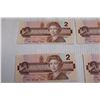 Image 2 : (4) Canadian 1986 $2 Bills
