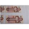 Image 3 : (4) Canadian 1986 $2 Bills