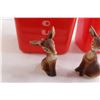 Image 2 : Flour and Coffee Storage Containers, Deer Salt and Pepper Shakers - As Is