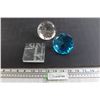 Image 1 : (2) Faux Jewels, Inspirational Glass Block