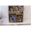 Image 1 : Christmas Decorative Mantel Photo Frames, Clock, Figurines - In Box