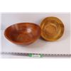Image 1 : (2) Laminated Wooden Bowls - Largest is 13" Across