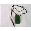 Image 3 : Natural Green Jadeite Dragon Pendant on a Cord