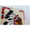 Image 2 : First Nations Chief Rug or Wall Hanging Decor - 29" x 26"
