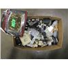 Image 1 : ESTATE:  BOX C/W ELECTRICAL SUPPLIES