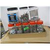 Image 1 : ESTATE:  BOX C/W JARS & HARDWARE
