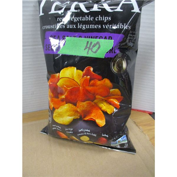 SHELF PULLS (AS IS):  TERRA SEA SALT & VINEGAR CHIPS (147G)