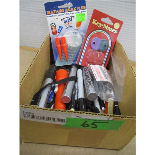 ESTATE:  BOX C/W DRILL BITS, SD BITS, MARKERS