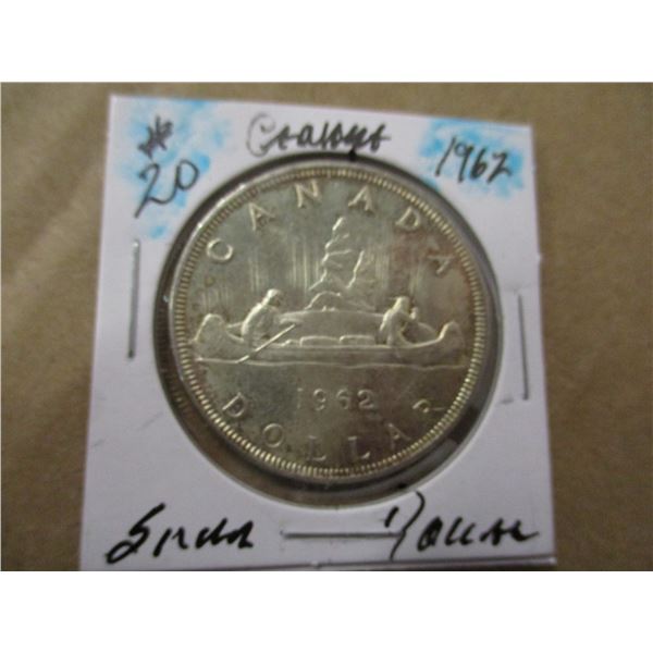 1962 CANADA SILVER DOLLAR
