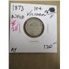 Image 1 : 1873 FINE NEWFOUNDLAND SILVER DIME