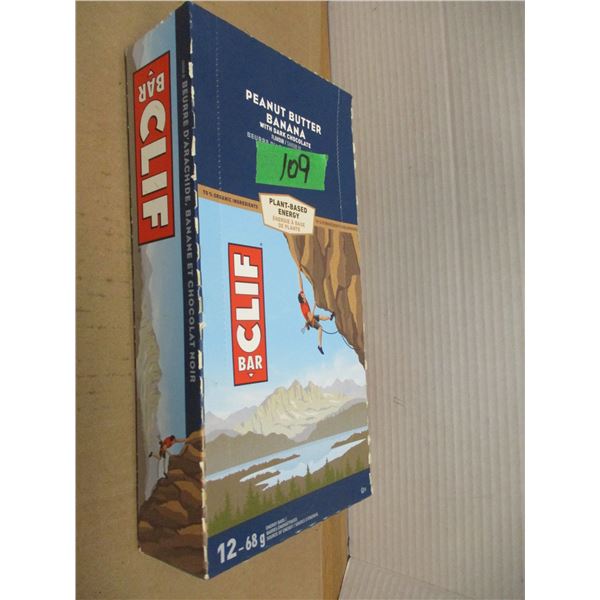 SHELF PULLS (AS IS):  CLIFF PEANUT BUTTER & BANANA BARS (12 X 68G)